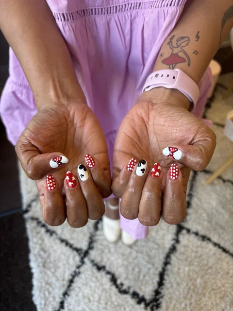 Colourful floral nail art